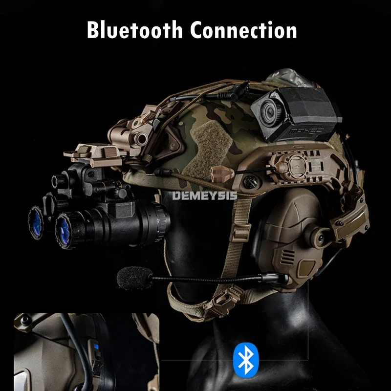 Auriculares tácticos Bluetooth para caza, cascos con cancelación de ruido para casco rápido OPS Wendy ARC, auriculares con captación de sonido - imagen 4