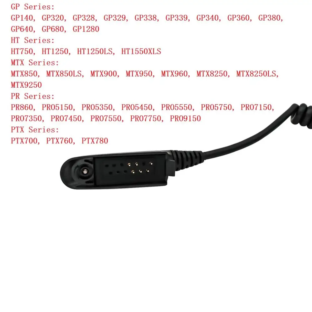 Adaptador de enchufe de Cable táctico PTT U94 PTT para Motorola Walkie Talkie GP140 GP320 GP328 GP338 GP340 Radio auriculares de caza PTT - imagen 4