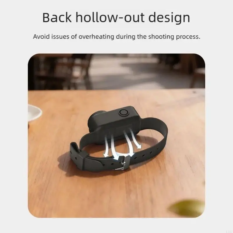 Correa cámara silicona ligera con opción montaje versátil para uso seguro cámara acción K1KF - imagen 4