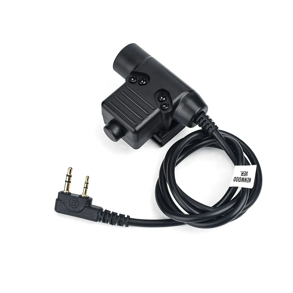 WADSN auriculares tácticos Bowman, auriculares de comunicación de tiro, plegables U94 PTT Kenwood para Walkie talkie, actividades al aire libre - imagen 3