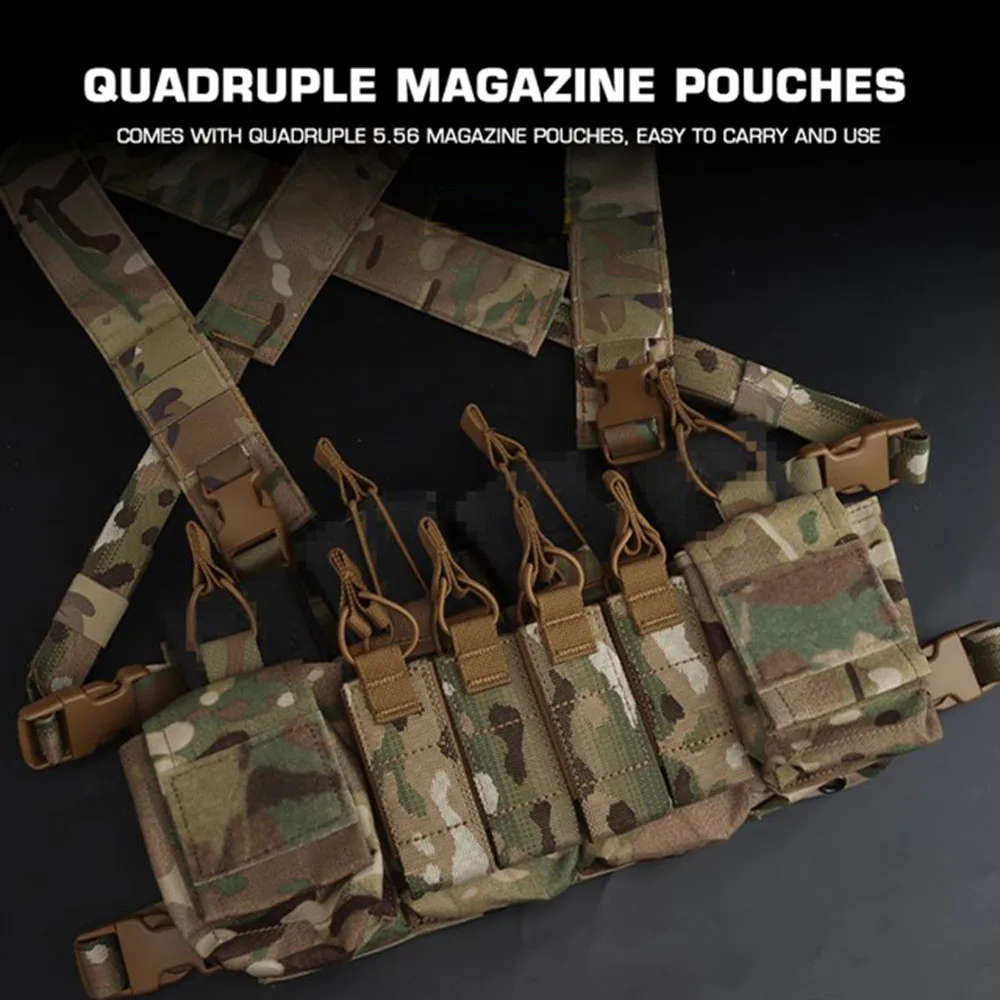 Chaleco táctico portátil ligero D3CRX con bolsa magnética cuádruple de 9MM y bolsa de almacenamiento de artículos diversos - imagen 5