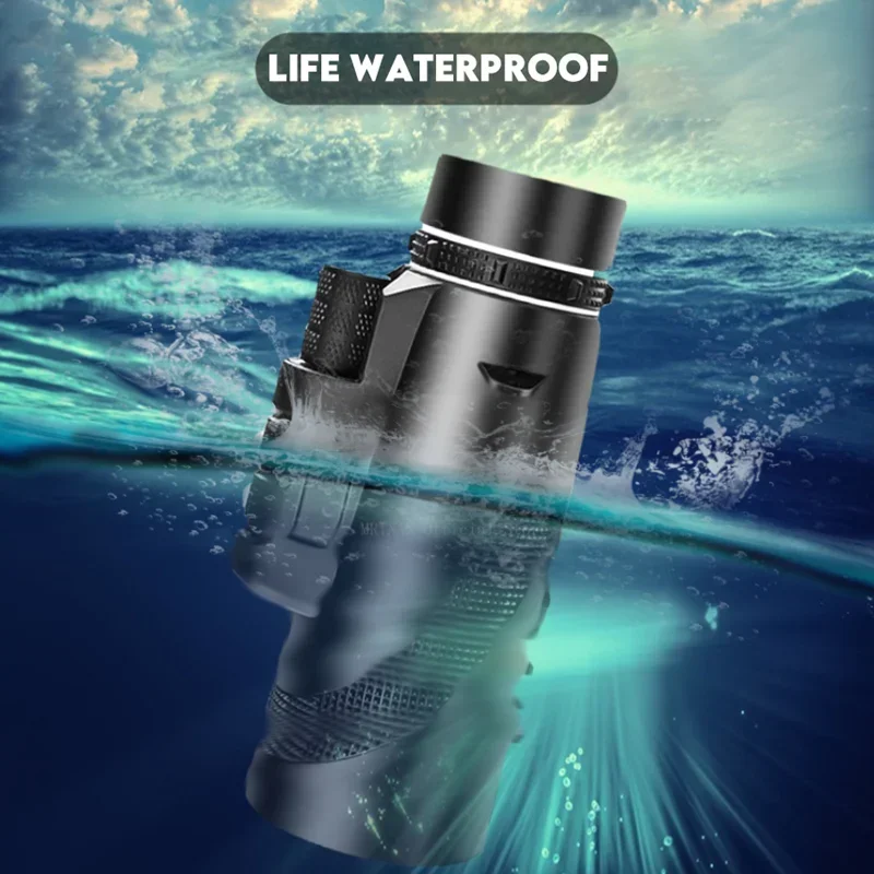 Telescopio Monocular potente con ZOOM HD, binoculares portátiles de largo alcance, para caza y acampada, con trípode y Clip para teléfono, 80x100 - imagen 3