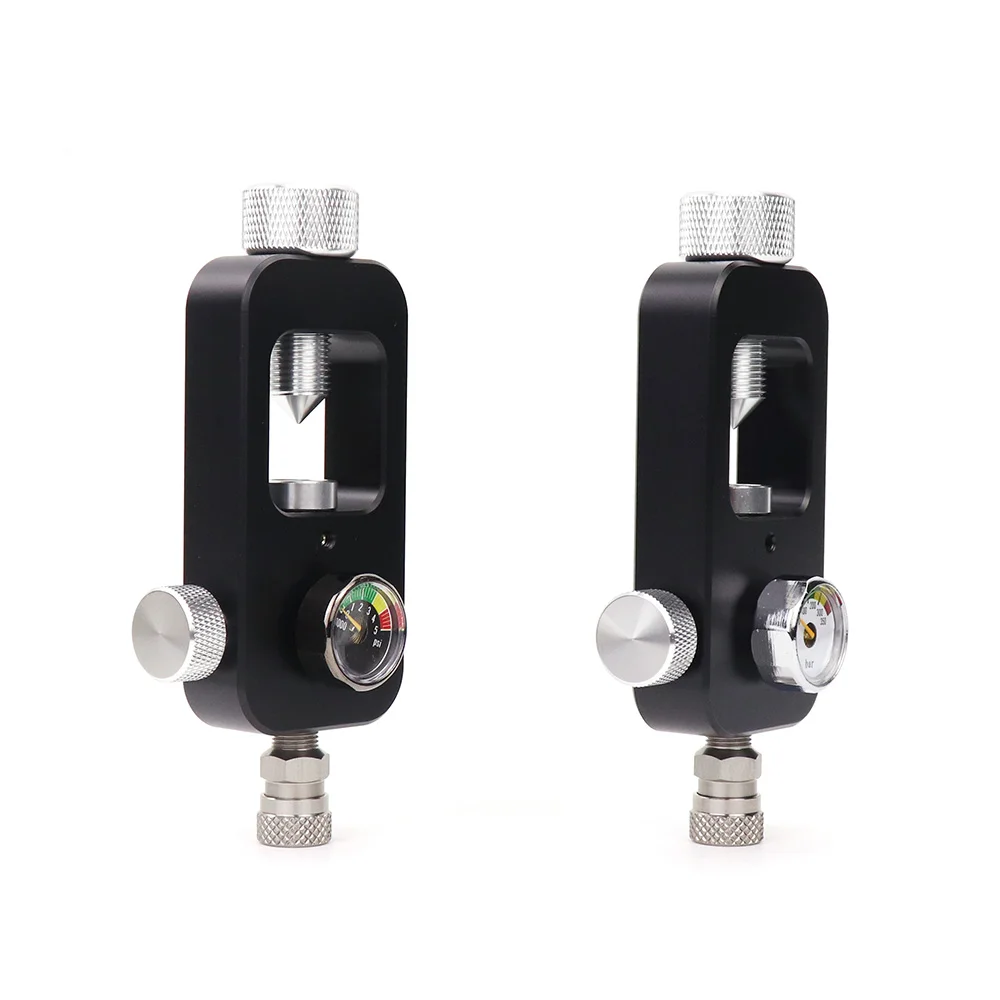 Adaptador de canesú para estación de llenado de buceo, válvula K con manómetro para tanques cilíndricos de repuesto - imagen 2