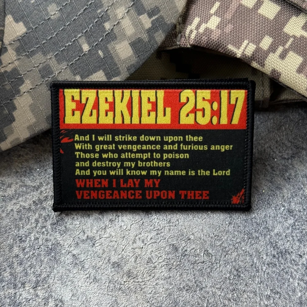 Parche táctico gancho y bucle Biblia Ezequiel insignia moral velcro - imagen 5