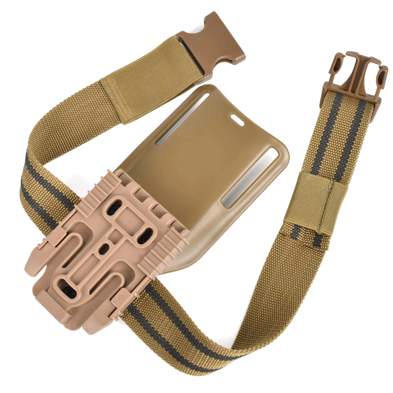 Kit de sistema de bloqueo rápido incluidos, horquilla y placa QLS con correa elástica para el muslo, cinturón Universal de conducción baja para funda de cinturón de servicio - imagen 2