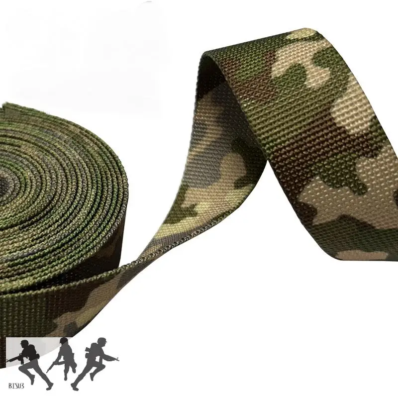 2,5 cm todo terreno patrón de tigre/cinta de camuflaje turbante chaleco táctico correa de hombro equipo DIY cinta Molle Multi Camo - imagen 4