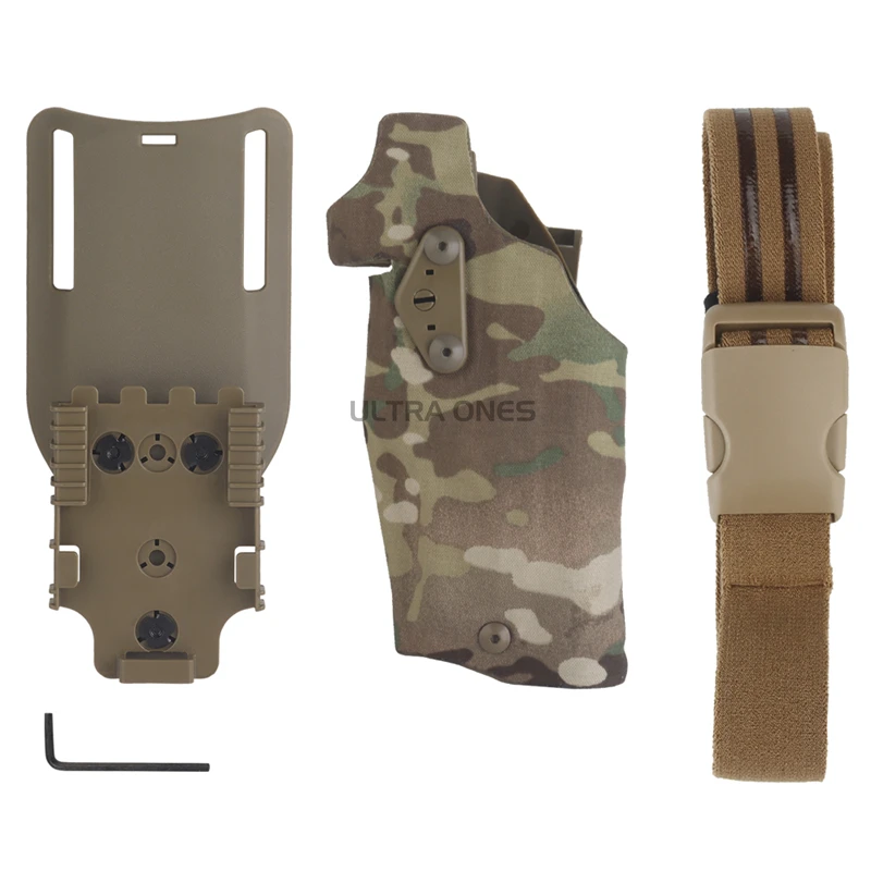 Funda táctica G17 Gen4 G19 para mano izquierda Compatible con linterna X300 X300U de liberación rápida para caza Airsoft Wargame Gun Carry - imagen 2