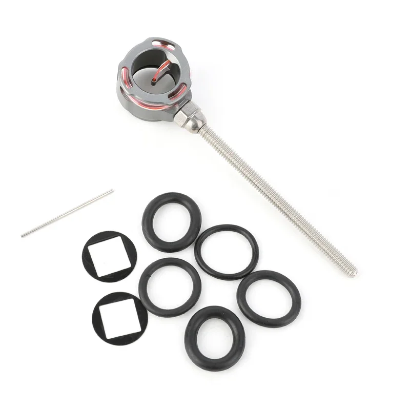 1 unidad TR1005 arco recurvo cabeza de puntería 0,019 "Pin de mira óptica de fibra roja mecanizado CNC tiro con arco accesorios de caza - imagen 5