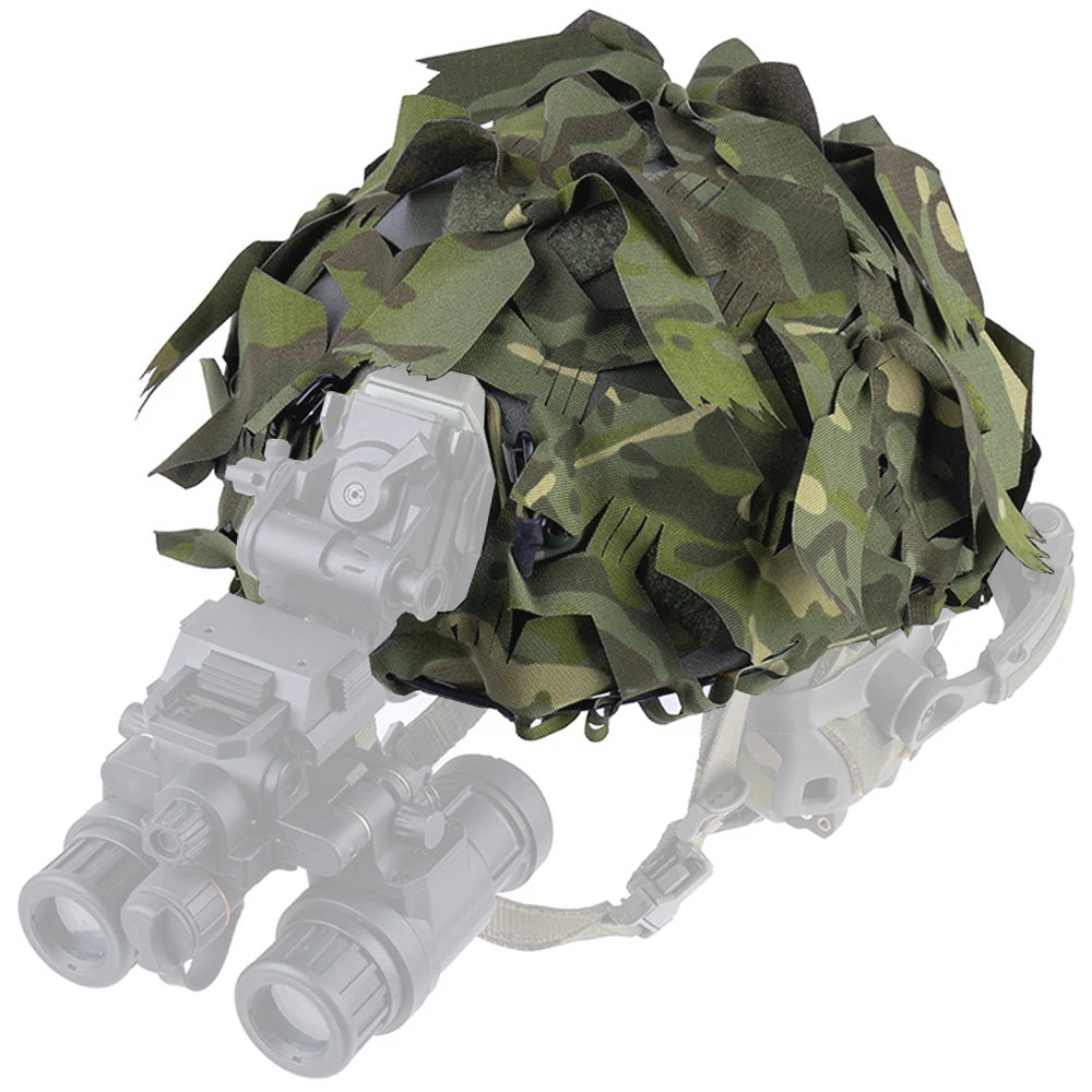 Red de camuflaje 3D, cubierta para casco Airsoft, corte láser, táctico, rápido, corte alto, Scrim, caza, tiro, cubierta para casco balístico