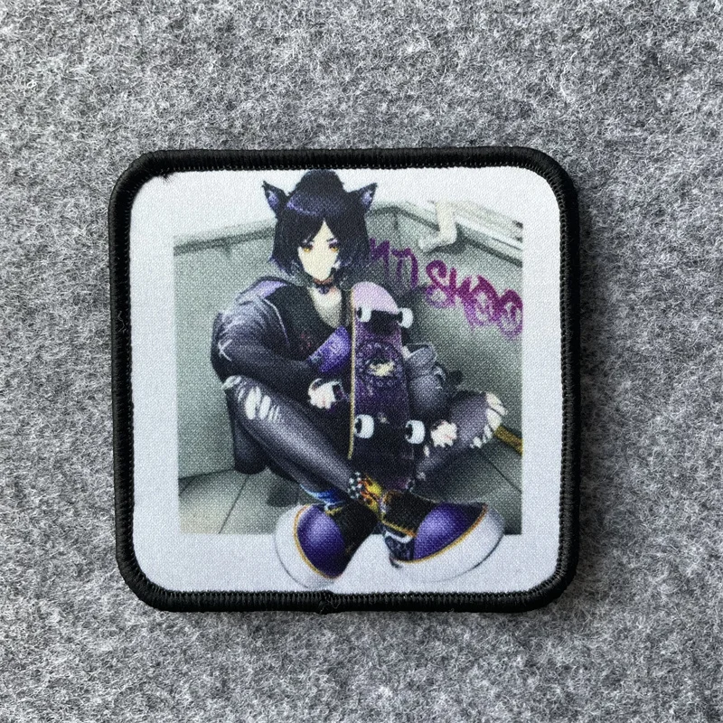 Parche táctico "OLd School Snikers", insignia de moral con gancho y bucle, pegatina decorativa para mochila de Skate Girl - imagen 3