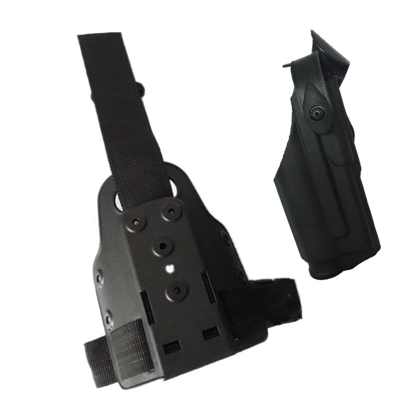 Funda para pistola táctica, linterna con rodamiento para 17 19 23 31 32 Airsoft, funda para pierna de pistola de mano derecha - imagen 4