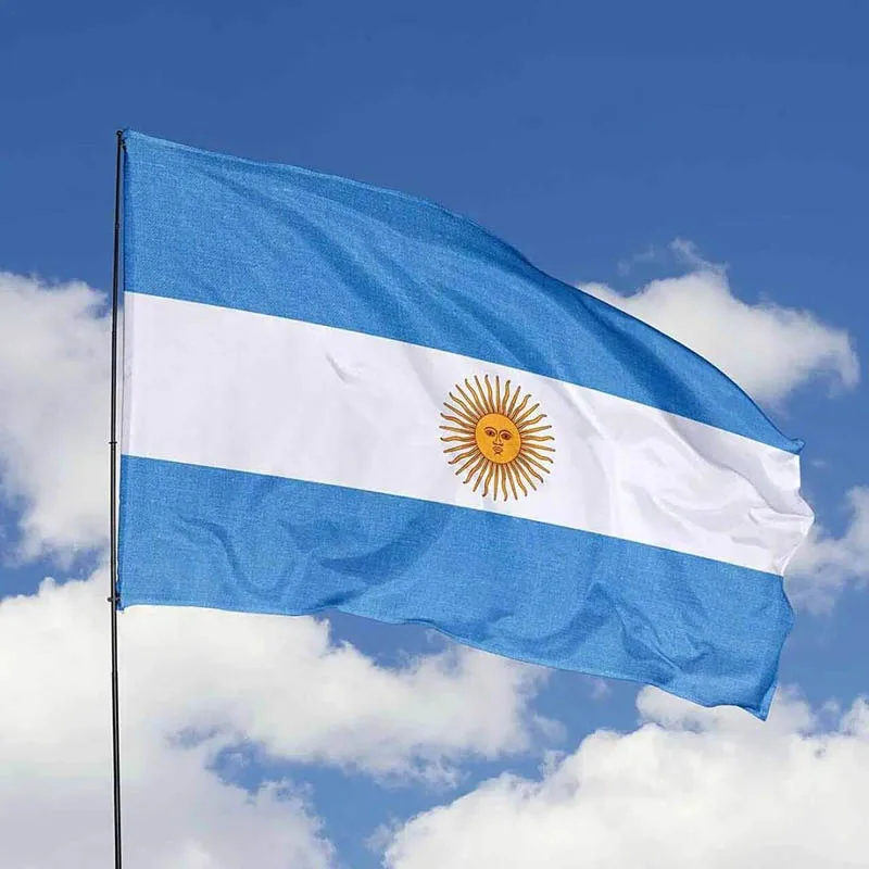 5 unids/lote bandera nacional Argentina 90x150cm bandera Argentina bandera nacional de la República de Argentina al por mayor - imagen 2