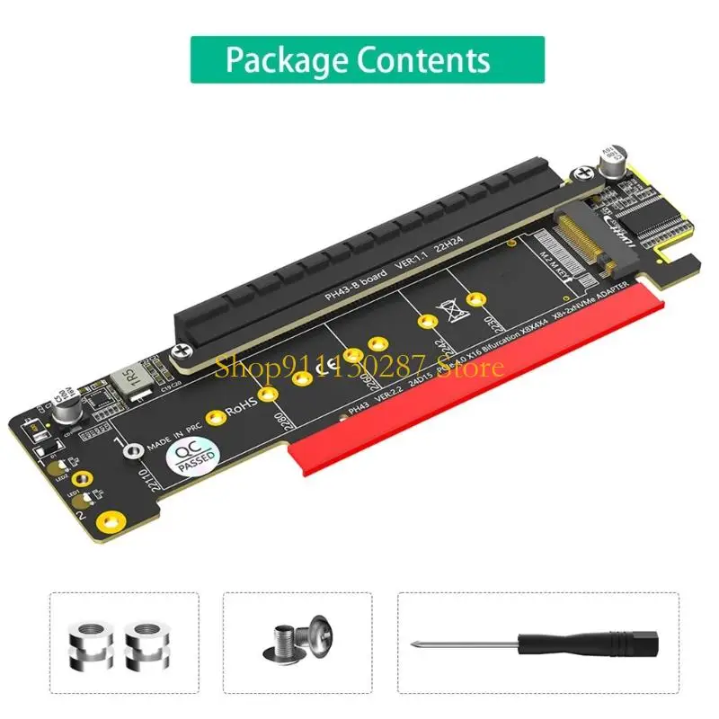 Tarjeta expansión J1HC PCIe X16 que admite múltiples discos sólidos M.2 PCIe4.0 para servidores - imagen 3