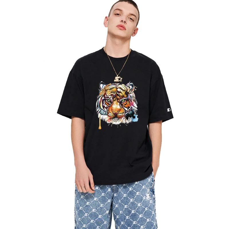 Camiseta de transferencia de calor de Animal colorido Punk, Parche de ropa DIY, tigre aterrador, leopardo, transferencia de hierro, pegatinas térmicas, apliques - imagen 5