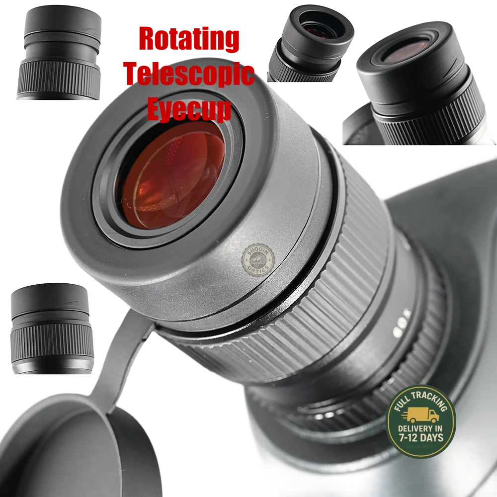 Shooin Optics HD Spotting Scope 20-60x80 25-75x100 BAK4 Prisma FMC Dispositivo óptico impermeable para exteriores totalmente recubierto - imagen 5