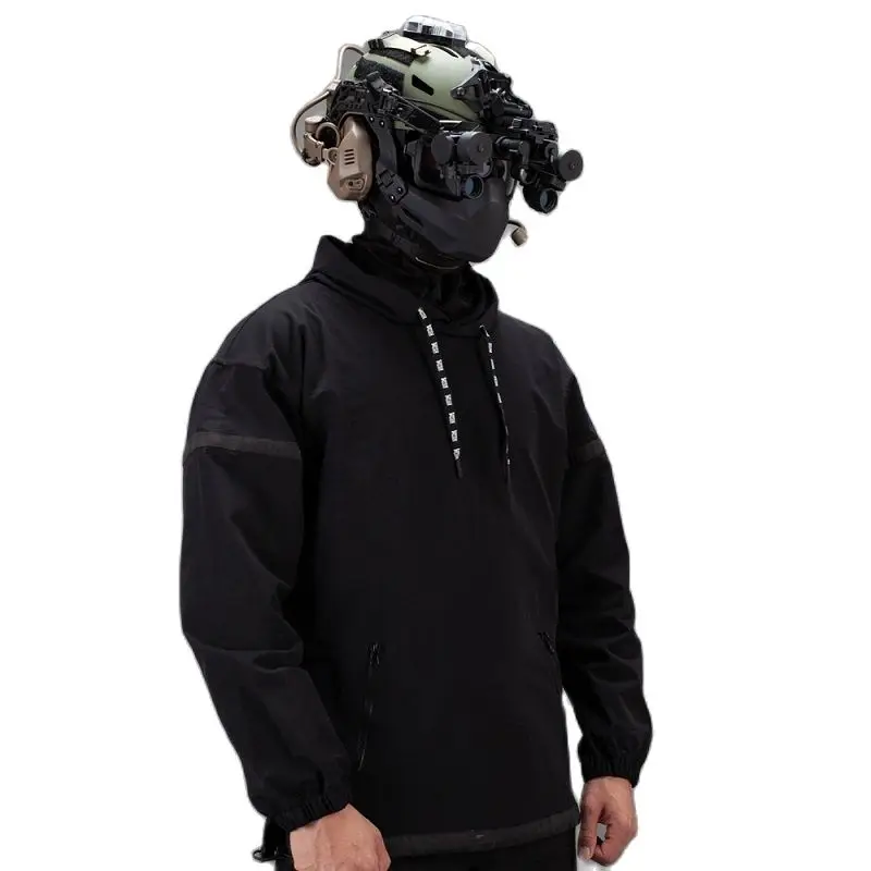 Camisa de caza táctica, manga larga elástica, jersey con capucha, uniforme de combate, uso al aire libre - imagen 4