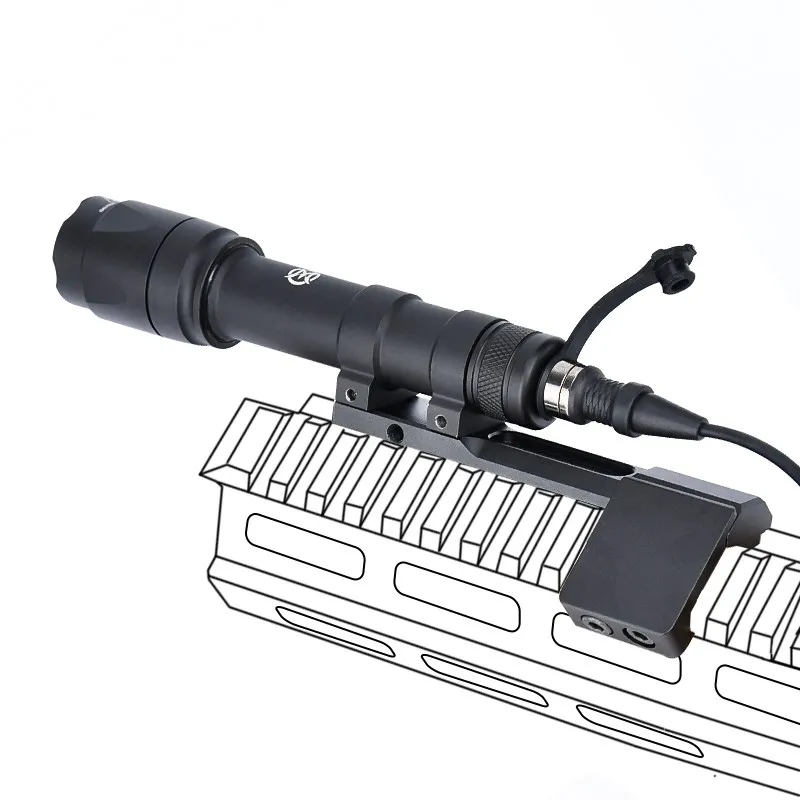 WADSN-Juego de linterna M300 Airsoft, montaje de luz de explorador, foco de arma M600, Base de compensación adaptativa de caza, riel Picatinny de 20mm - imagen 4