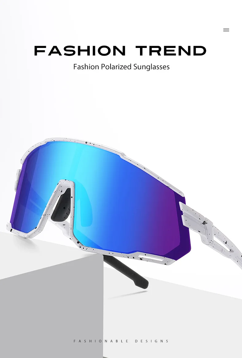 2025 Nuevas gafas de ciclismo polarizadas UV400: gafas de sol deportivas ligeras para correr en MTB, pescar y conducir, gafas de bicicleta con montura grande - imagen 3
