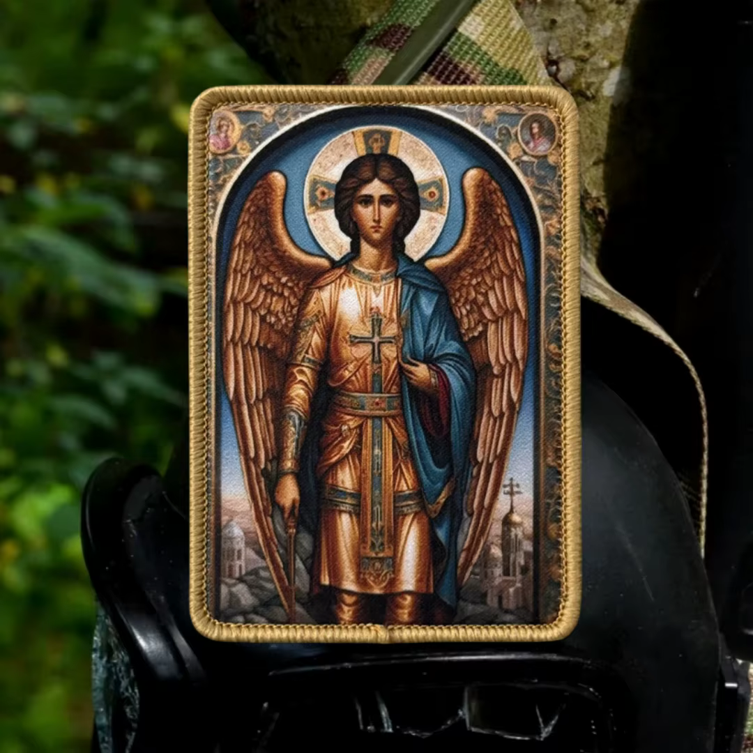 Parche táctico Arcángel Michael – Insignia moral militar con velcro - imagen 4