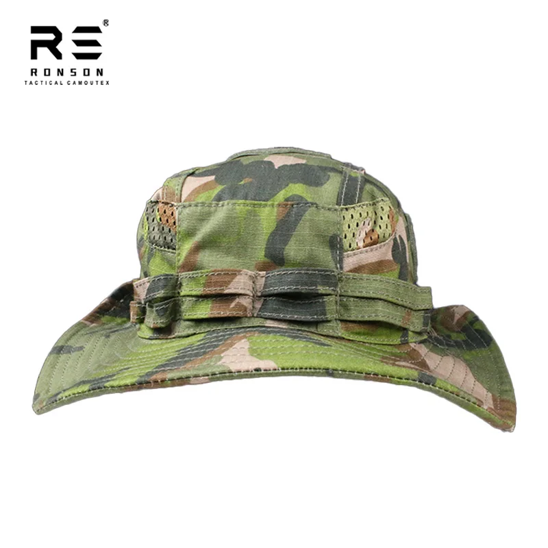 Protector solar transpirable de verano para hombre, nueva sombrilla de camuflaje, sombrero de pescador, gorra de ala redonda, colores personalizados de cinco hojas grandes - imagen 5