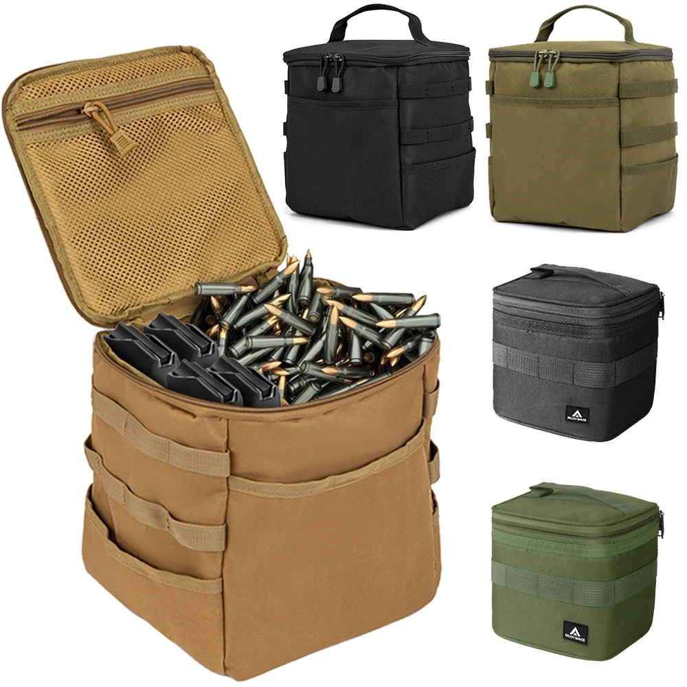 Bolsa de municiones táctica, bolsa de almacenamiento de municiones, Rifle de caza, pistola, cartucho, bolsa portátil Molle Admin, bolsa de herramientas EDC de utilidad - imagen 2