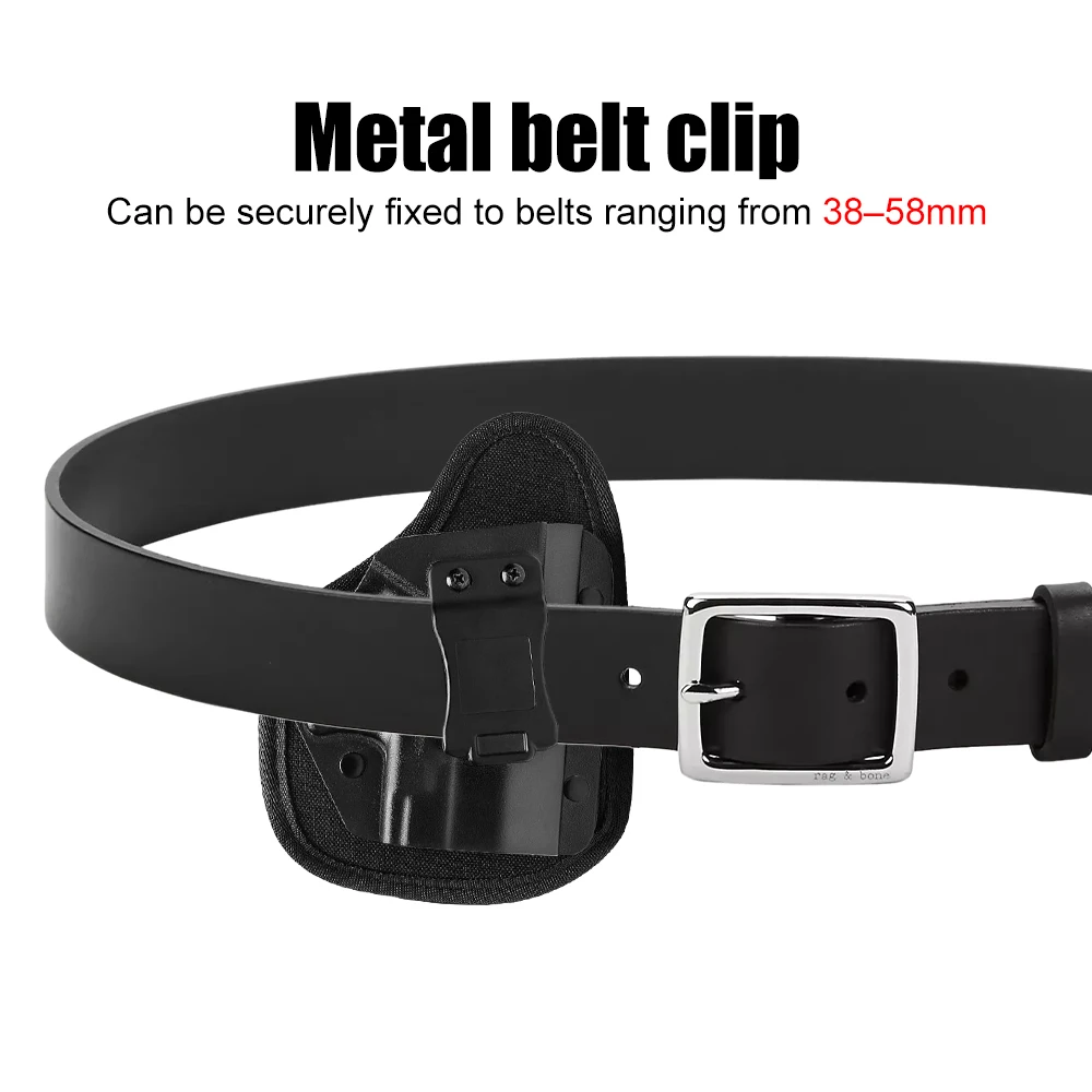 Funda para pistola táctica, funda para pistola de transporte oculta de liberación rápida con Clip para cinturón para accesorios de caza G17 G19 G26 1911 M9 - imagen 5