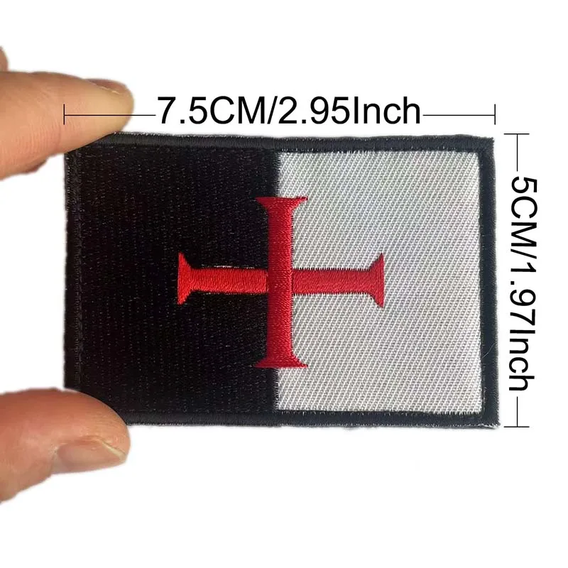 Parche bordado táctico religioso con cruz y pescado para brazalete - imagen 2