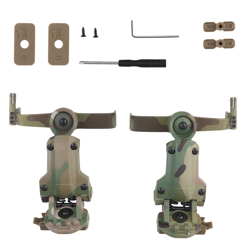 Kit adaptador de riel para casco de auriculares tácticos serie C ajustable con múltiples ángulos montado en la parte trasera - imagen 2