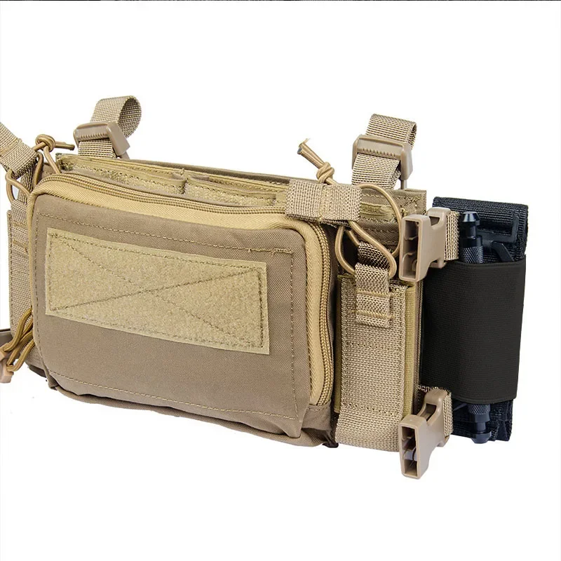 Soporte de bolsa de torniquete elástico táctico para chaleco, portador de placa, aparejo de pecho, gancho y bucle, soporte de almacenamiento de torniquete seguro - imagen 5