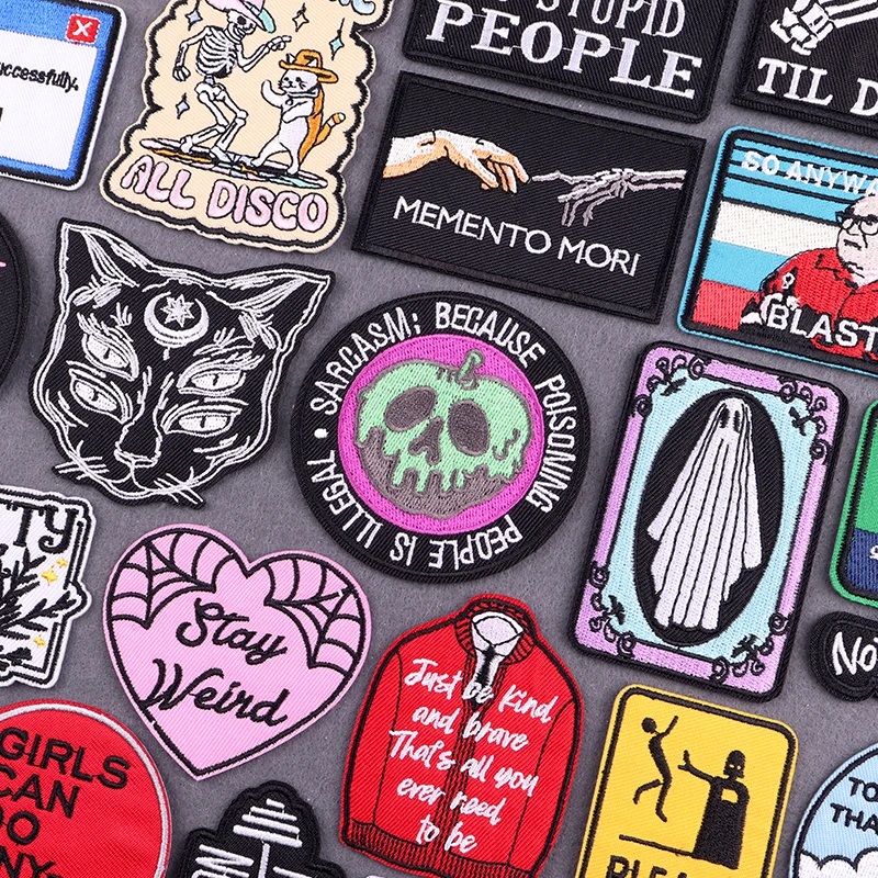 2025 nuevas parches bordados para planchar para ropa, parches bordados Punk de Hip Hop para ropa, pegatinas decorativas para mochila - imagen 2