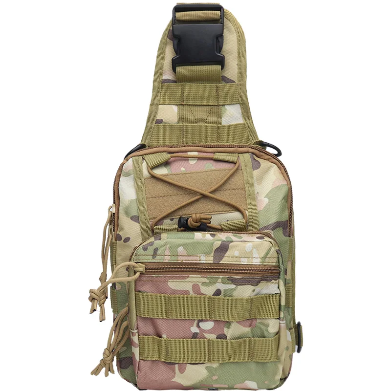 Bolsa Oxford para exteriores, bolsa táctica deportiva Molle para el pecho, bolso de hombro individual, camuflaje, caza, senderismo, escalada, bandolera - imagen 5