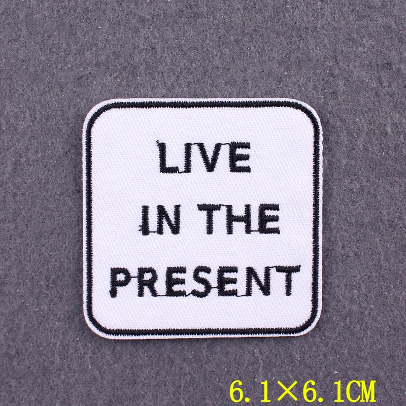 Parche bordado con palabras positivas, parches para ropa, letras DIY, parche para planchar para ropa, insignias con eslogan en accesorio para mochila - imagen 5