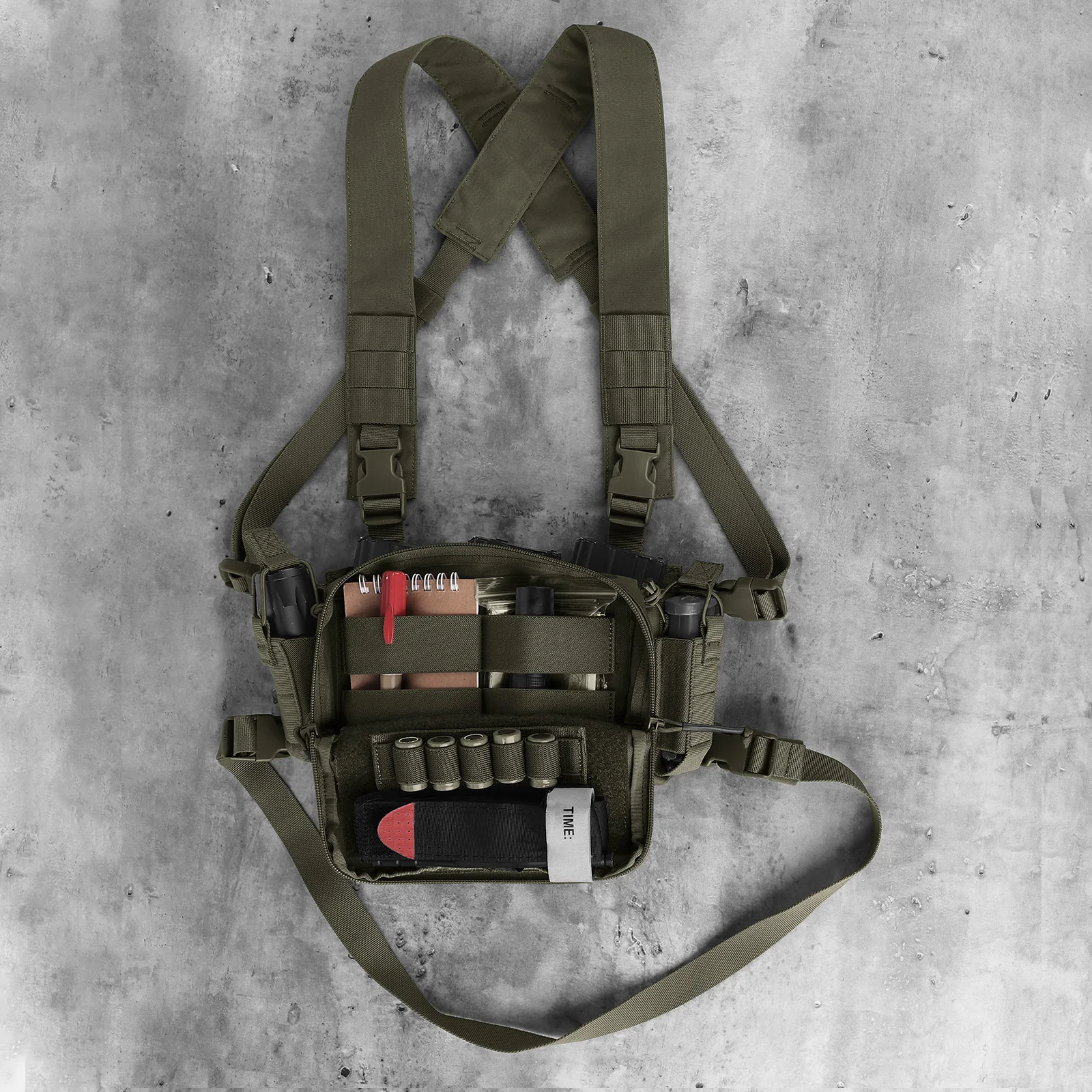 KRYDEX-bolsa táctica D3CRM para el pecho, Micro chaleco Mag con 23L D3 Flatpack, mochila, accesorios para Airsoft al aire libre, Ranger Green - imagen 5