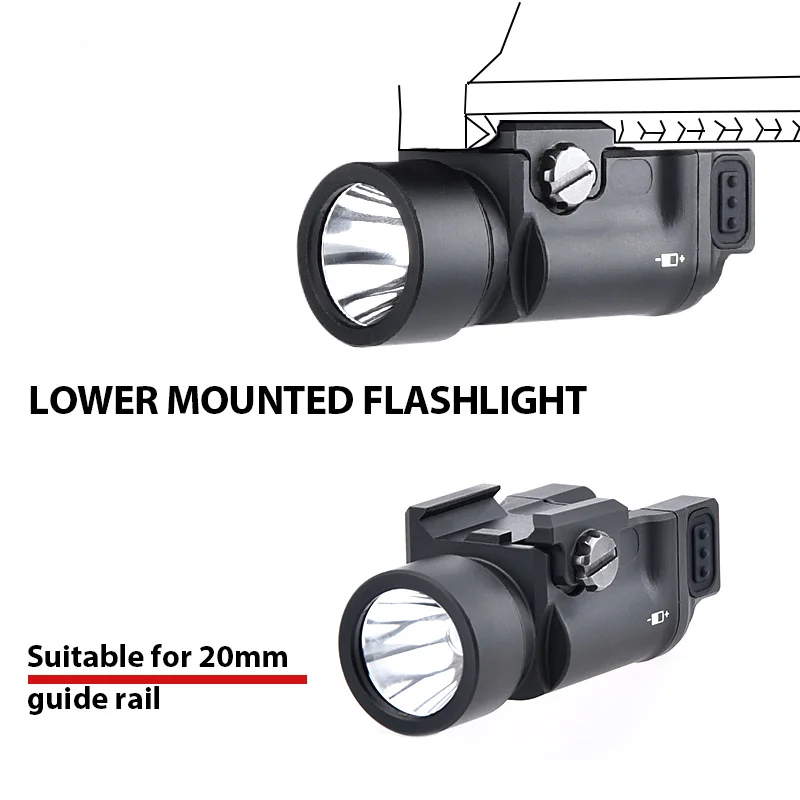 Airsoft Zenitco KLESCH-1 1S GEN.2.0 linterna táctica de Metal LED para Rifle de caza, luz de exploración de 20mm para riel Picatinny - imagen 2