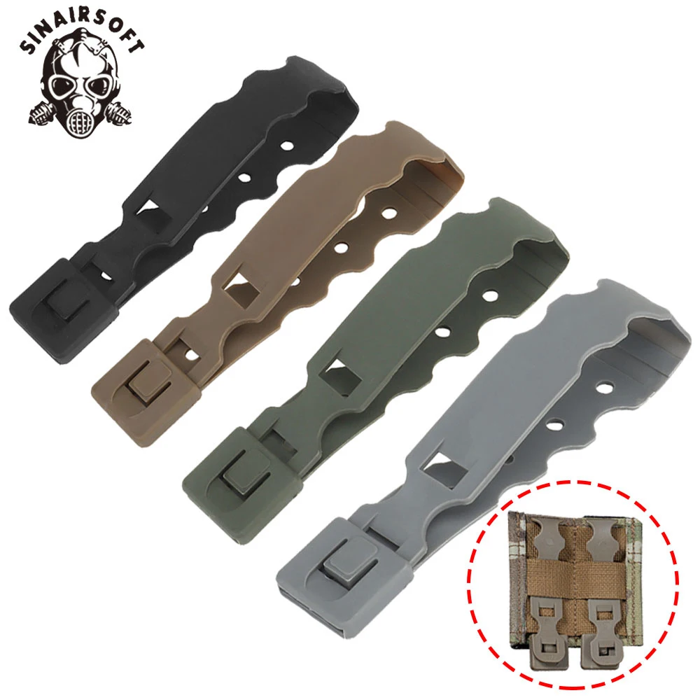 SINAIRSOFT-sistema Molle táctico duradero, Clips de Malice, hebilla de correa, accesorio de nailon, tira de liberación rápida, se adapta a bolsa de revista - imagen 5