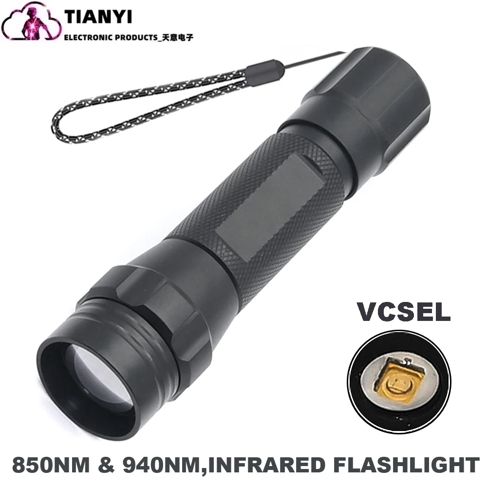 IR850nm y 940nm, el último Zoom LED infrarrojo, visión nocturna de alto brillo, luz de relleno infrarroja, linterna táctica con Zoom para caza, iluminación IR - imagen 5