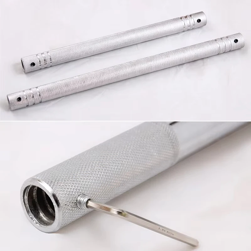 Barra de mancuernas de acero de 30CM/40CM/50CM, varilla de extensión de barra para gimnasio en casa, accesorios de levantamiento de pesas de alta resistencia, equipo de Fitness para hombres - imagen 2