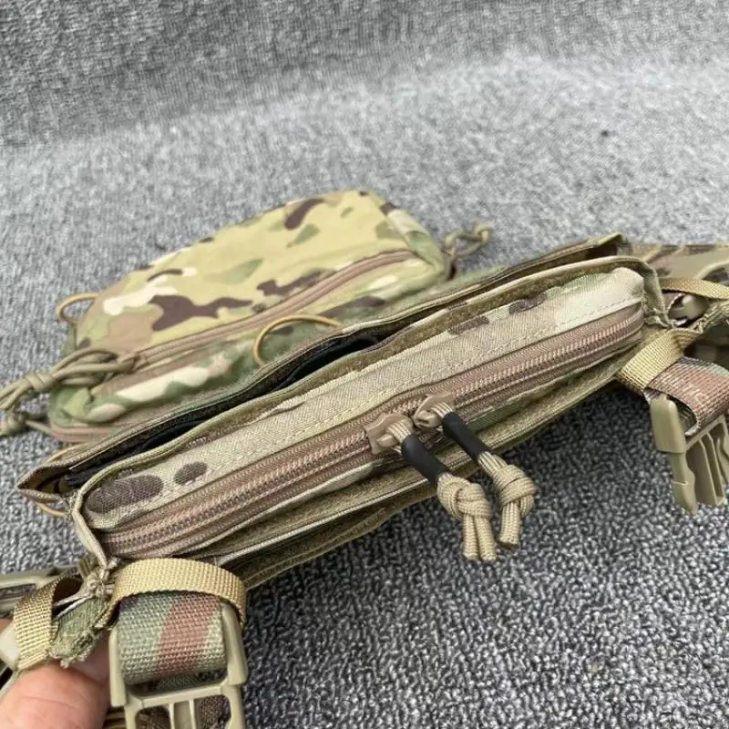 Accesorio de expansión de solapa de cremallera con cierre de gancho y bucle Modular de aparejo de pecho táctico MK3/MK4 - imagen 2