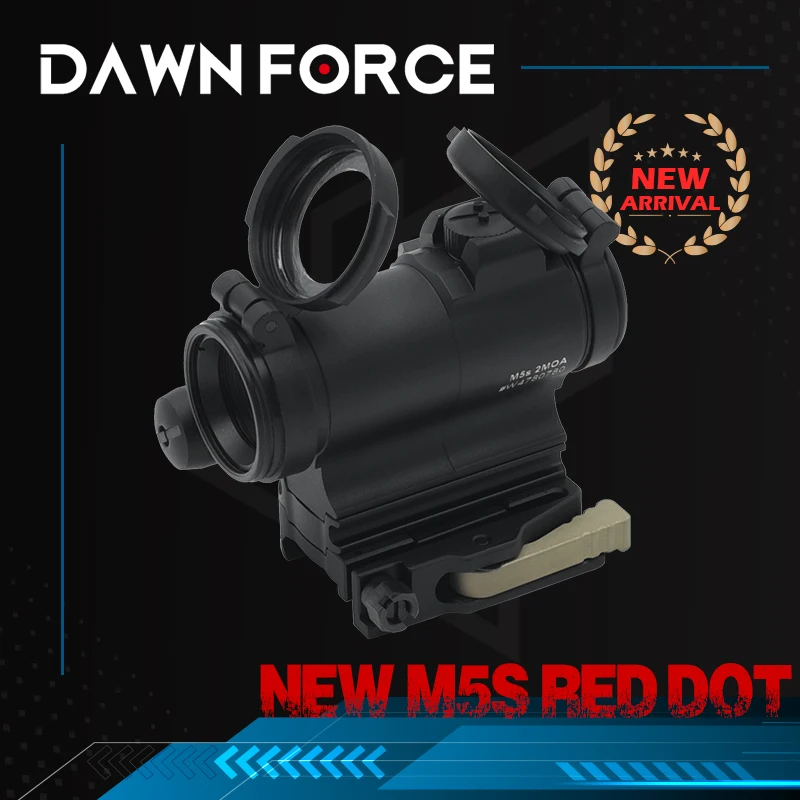 Mira M5S para caza Airsoft, marcas completas, Punto Rojo 2 MOA para Precisión y adquisición rápida de objetivo con soporte, nuevo