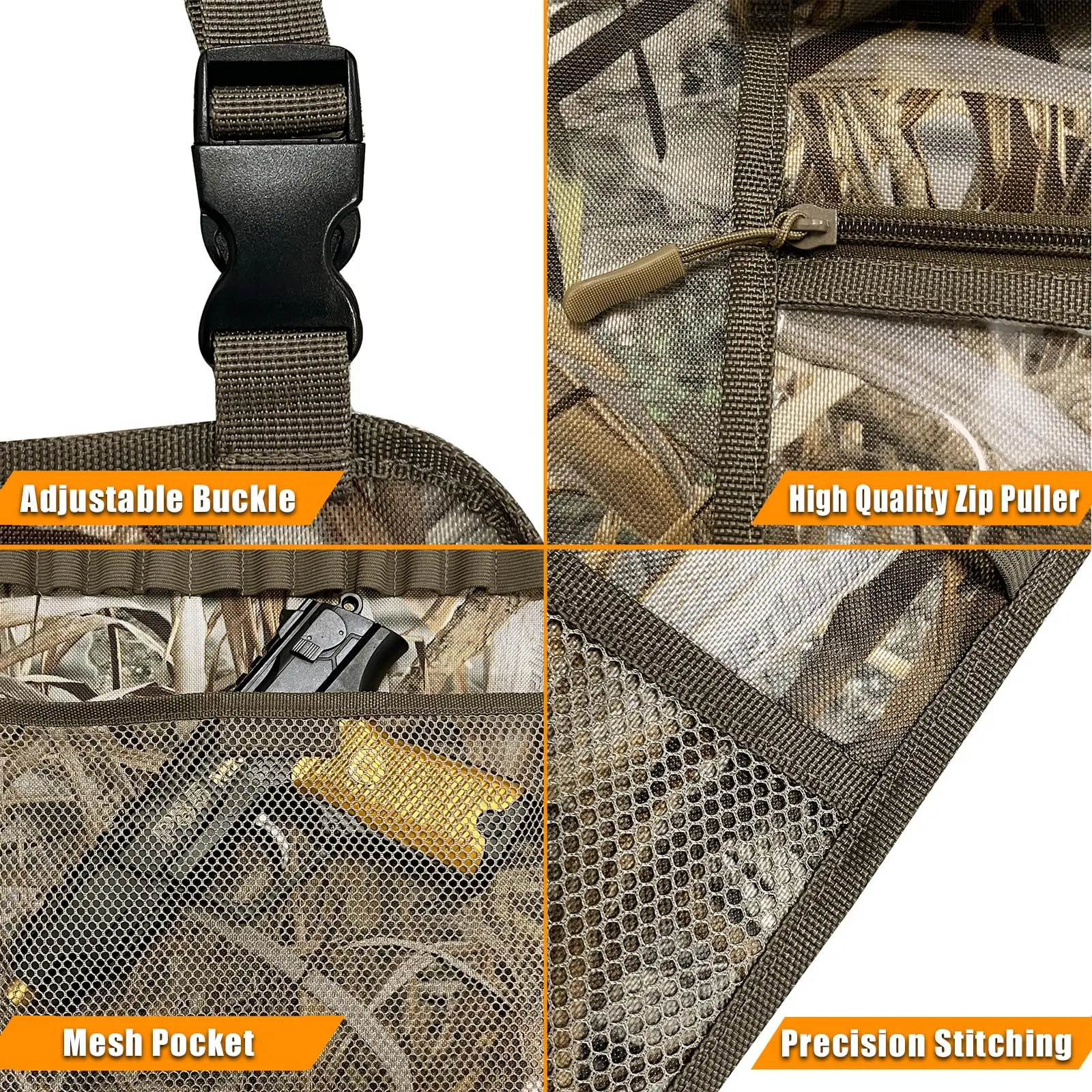 Estante táctico para pistola trasera de asiento de coche, organizador de correa de fijación de balas para Rifles de caza, soporte para camioneta, 2 paquetes - imagen 4