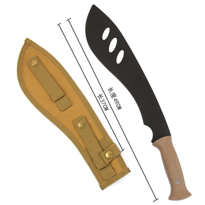 Simulación de cuchillo de goma de plástico M9, accesorios de Nepal, cuchillo de entrenamiento de artes marciales, hacha, cuchillo de entrenamiento militar - imagen 5