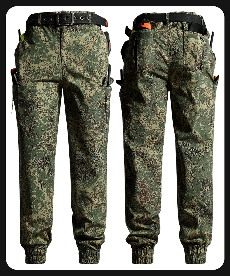 Conjunto de traje de camuflaje táctico para exteriores, pantalones de manga larga y de manga corta, duradero, cómodo y transpirable - imagen 2