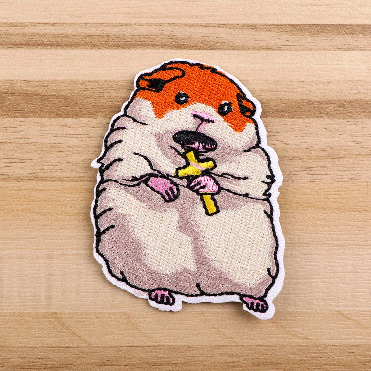 Parche bordado de hámster cruzado bonito, parches termoadhesivos de animales de dibujos animados para planchar para ropa, insignias para coser DIY - imagen 4