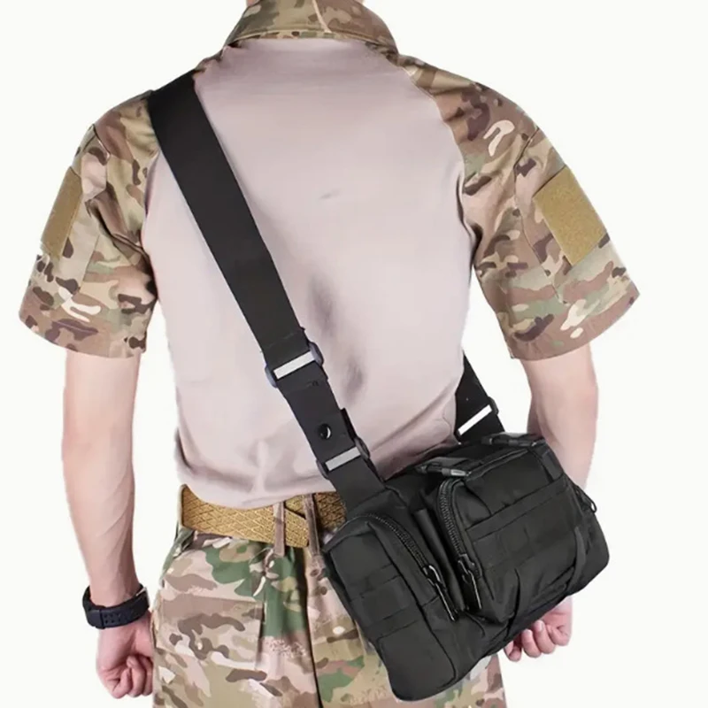 Riñonera táctica para exteriores, mochila para caza, bolsa de pecho para acampar, senderismo, ciclismo, riñonera para cinturón de cadera, bolsa de herramientas para manillar de cámara EDC - imagen 2