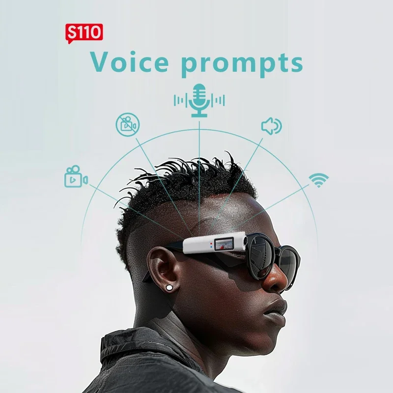 Cámara con gafas HD FPV de 2,7 K, videocámara WiFi portátil, pantalla a Color IPS de 0,96 pulgadas, antivibración, batería de 250mAH, cámara de Control por aplicación - imagen 5