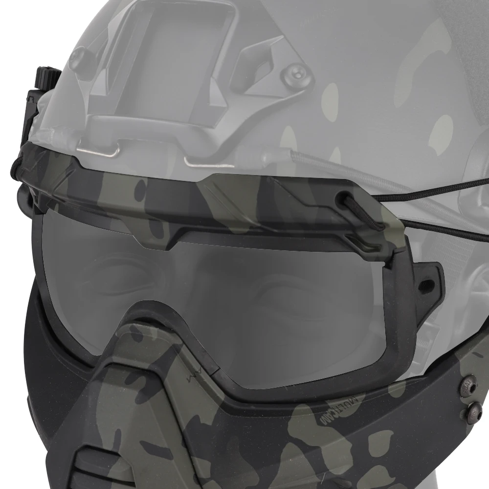 Casco de caza táctico tipo dividido media máscara/lente de gafas de seguridad/1 juego MA-116 - imagen 4