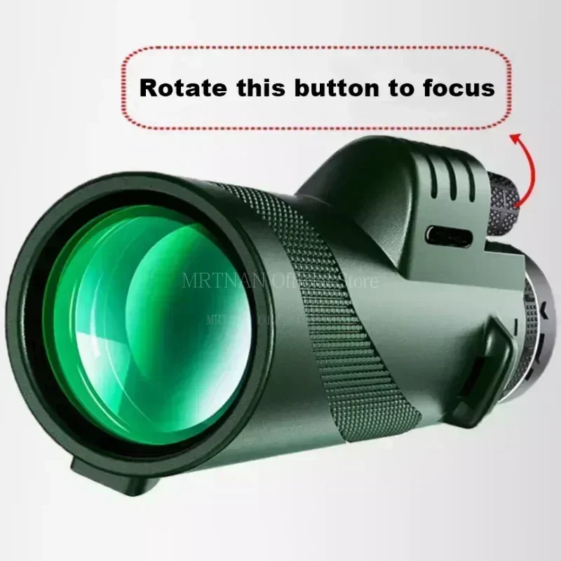 Telescopio Monocular profesional HD 80X100, telescopio potente plegable de larga distancia con trípode, Clip para teléfono para acampar al aire libre - imagen 5