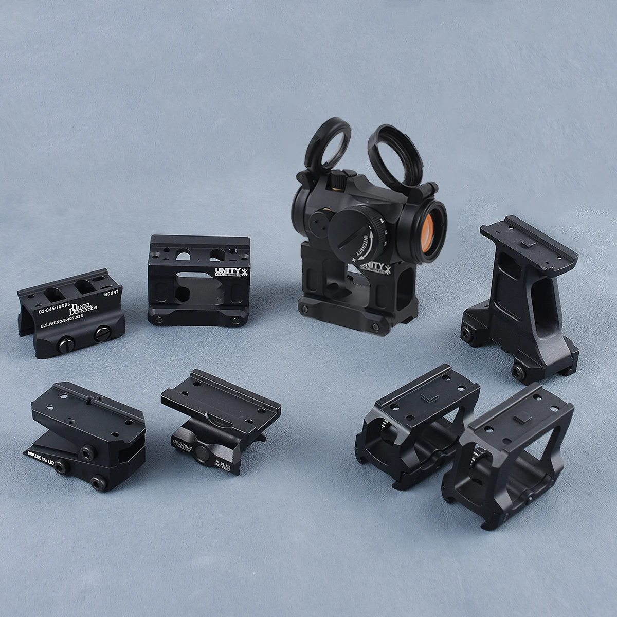 Mira telescópica táctica AIM T02 Red Dot con soporte elevador, óptica reflejo 2MOA T02, mira telescópica de punto rojo con logotipo de marcado Original - imagen 5