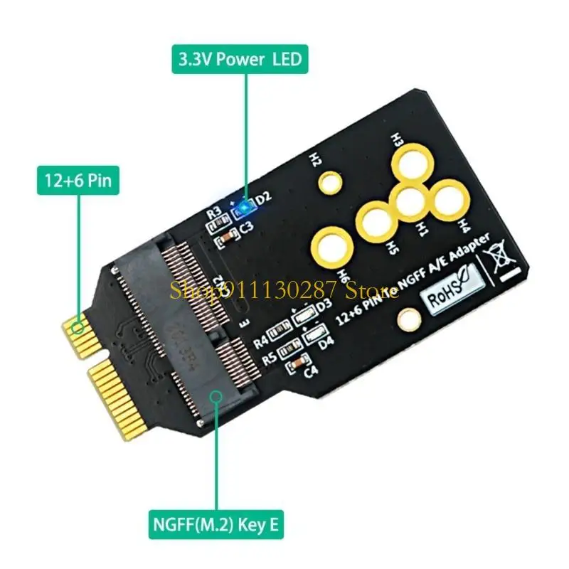 Módulo Wifi6 J1HC a 12+6 adaptador pin para módulos Wifi6 AX200/201/210 - imagen 2