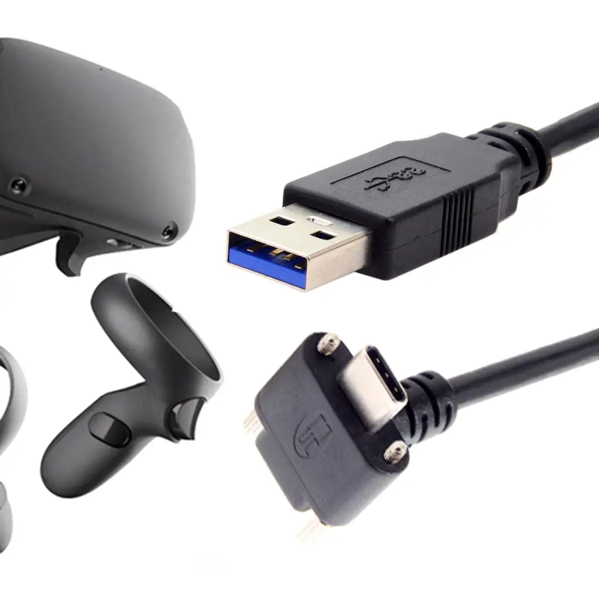 Chenyang CYDZ apto para Oculus Link VR USB 3,1 tipo C, bloqueo de tornillo Dual a Cable de datos USB 3,0 estándar - imagen 4